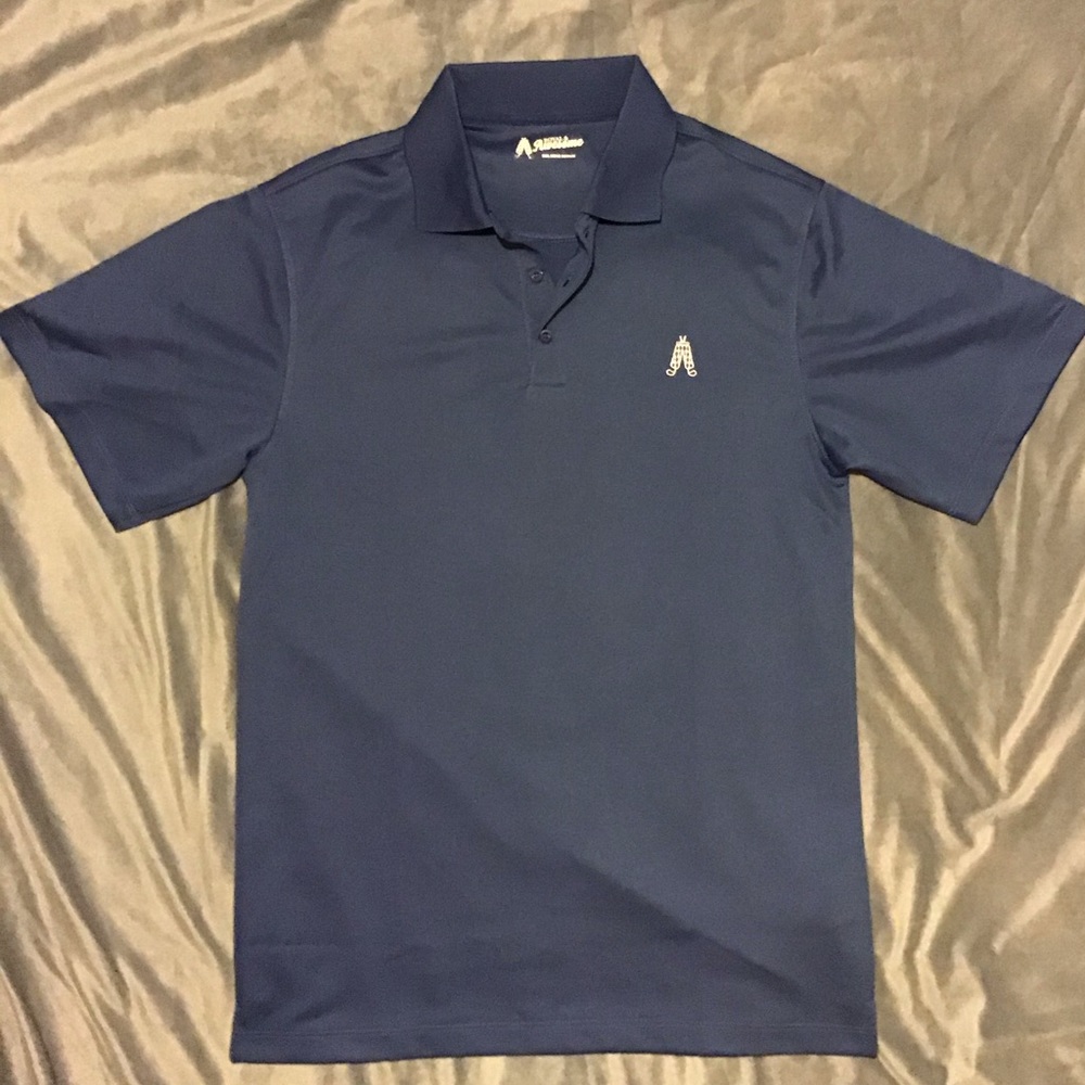 Royal & awesome golf shirt medium